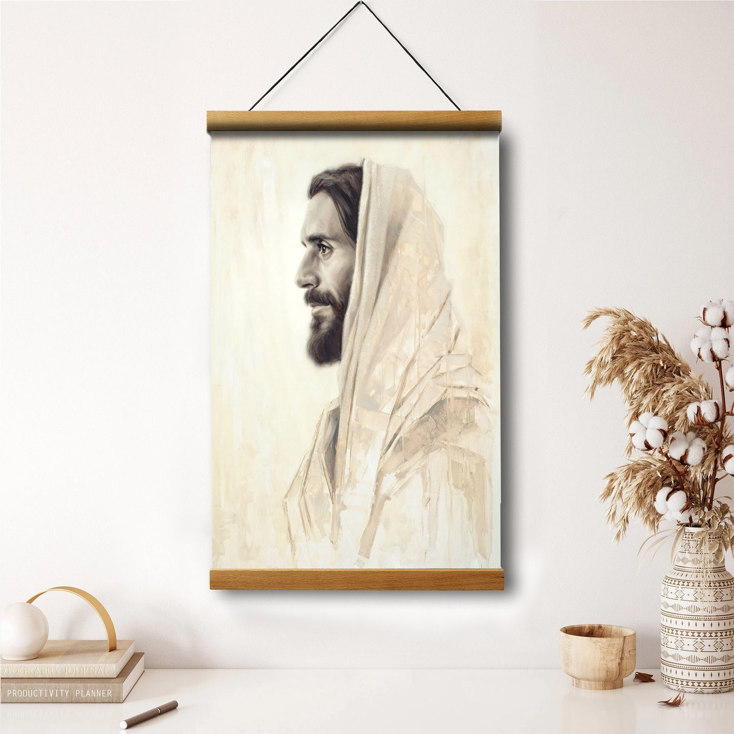 Light Of The World_5849 Hanging Canvas Wall Art - Jesus Picture - Jesus Portrait Canvas - Religious Canvas