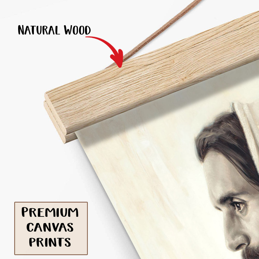 Light Of The World_5849 Hanging Canvas Wall Art - Jesus Picture - Jesus Portrait Canvas - Religious Canvas