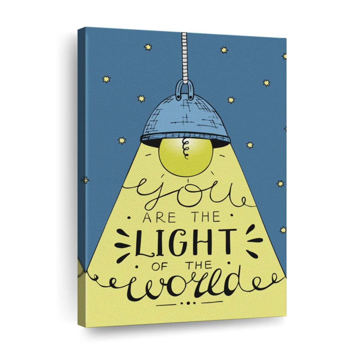 Light Of The World Bible Verse Canvas Wall Art - Canvas Religious Wall Art - Christian Wall Decor Living Room