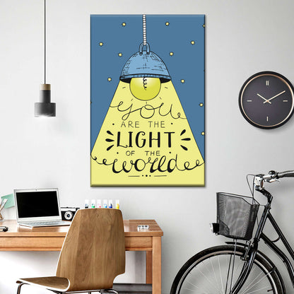 Light Of The World Bible Verse Canvas Wall Art - Canvas Religious Wall Art - Christian Wall Decor Living Room