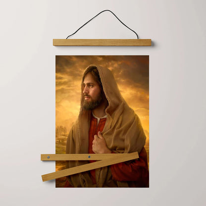 Light Of The World Hanging Canvas Wall Art - Jesus Picture - Jesus Portrait Canvas - Religious Canvas