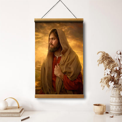 Light Of The World Hanging Canvas Wall Art - Jesus Picture - Jesus Portrait Canvas - Religious Canvas