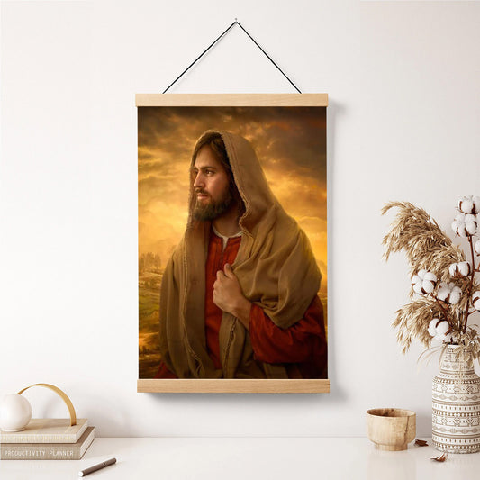Light Of The World Hanging Canvas Wall Art - Jesus Picture - Jesus Portrait Canvas - Religious Canvas
