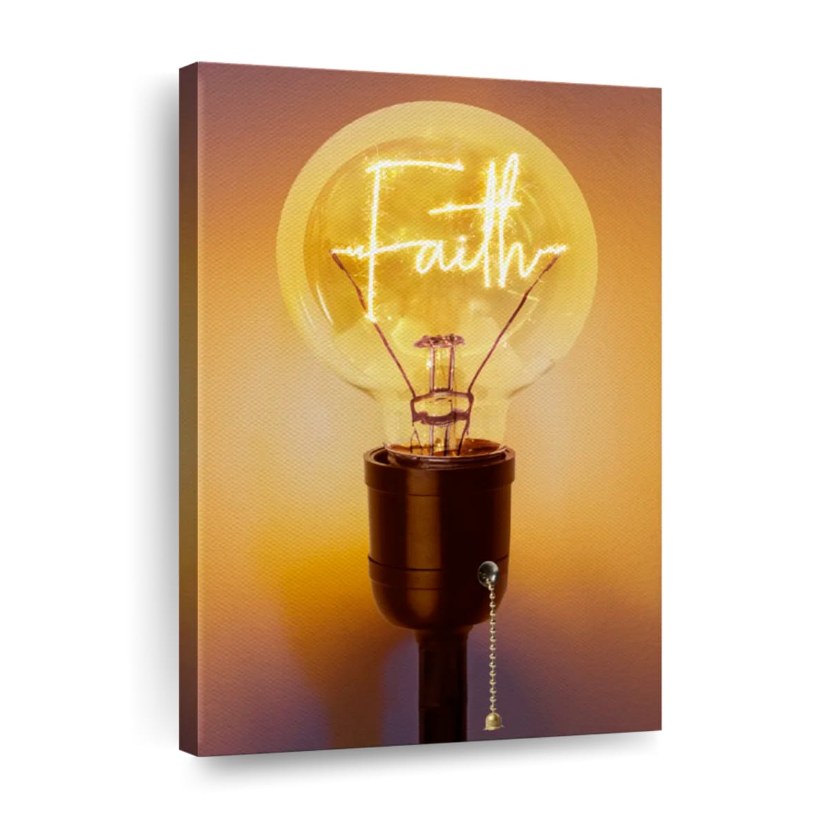 Light Up The Faith Canvas Wall Art - Canvas Religious Wall Art - Christian Wall Decor Living Room