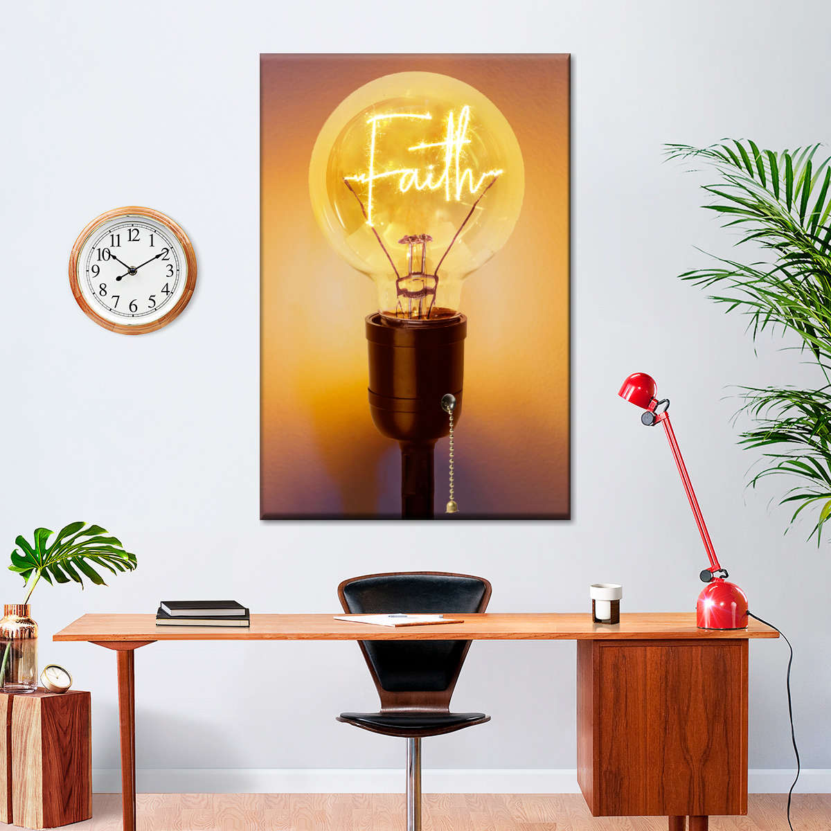 Light Up The Faith Canvas Wall Art - Canvas Religious Wall Art - Christian Wall Decor Living Room