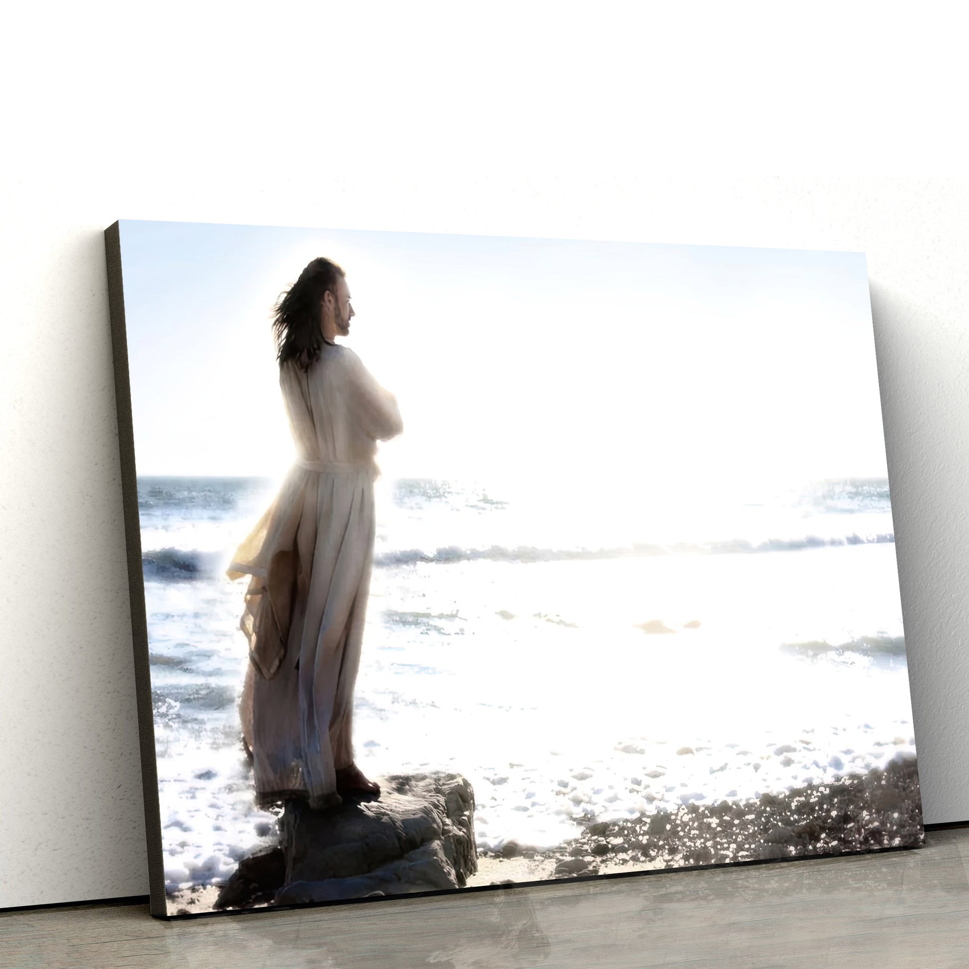 Lighthouse Jesus Christ Canvas Wall Art - Christian Posters - Ciaocustom