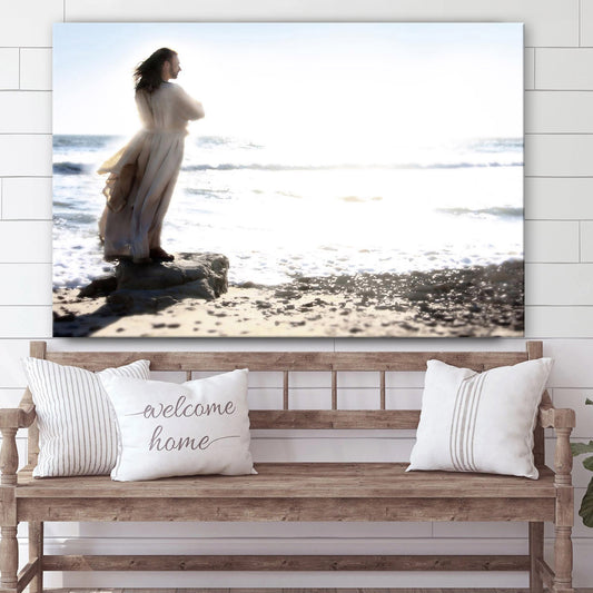 Lighthouse Canvas Wall Art - Jesus Picture - Christian Wall Decor