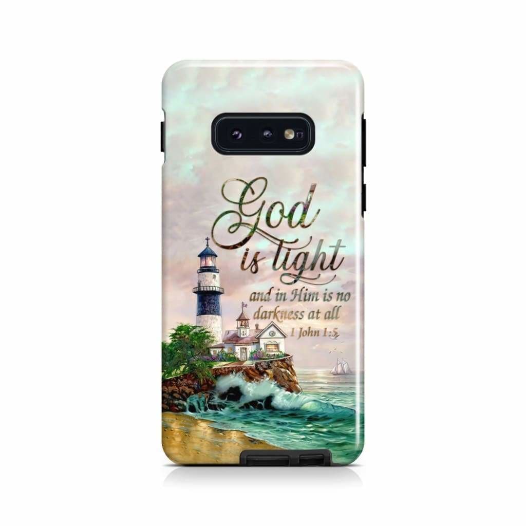 Lighthouse God Is Light And In Him Is No Darkness At All 1 John 15 Bible Verse Phone Case - Scripture Phone Cases - Iphone Cases Christian