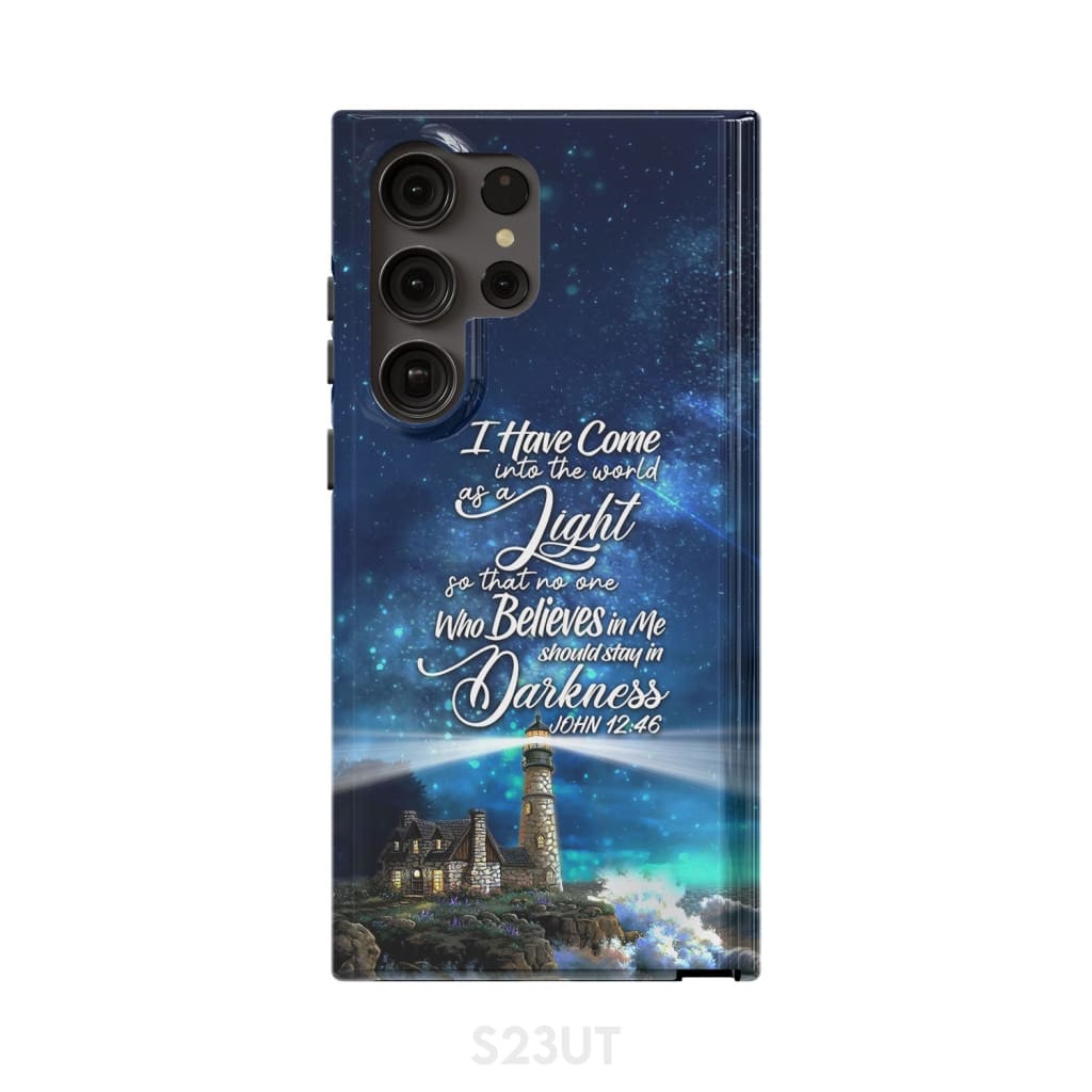 Lighthouse John 1246 I Have Come Into The World As A Light Phone Case - Scripture Phone Cases - Iphone Cases Christian