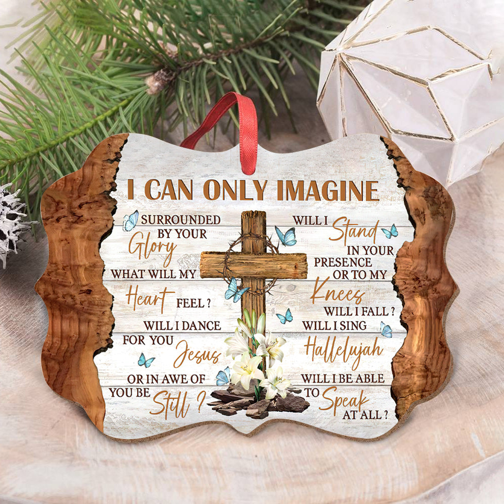 Lily Flower Cross Faith I Can Only Imagine Ornament - Christmas Ornament - Ciaocustom