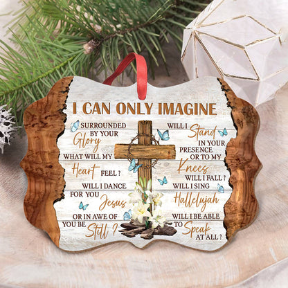 Lily Flower Cross Faith I Can Only Imagine Ornament - Christmas Ornament - Ciaocustom