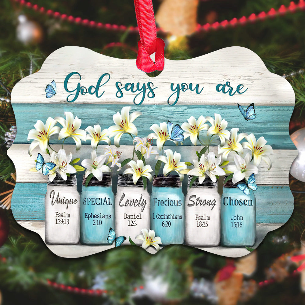 Lily Flower God Says Ornament - Christmas Ornament - Ciaocustom