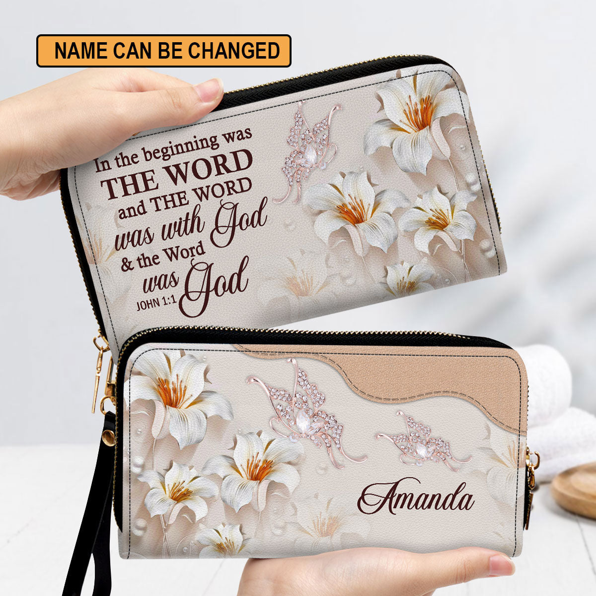 Lily John 1 1 Clutch Purse For Women - Personalized Name - Christian Gifts For Women