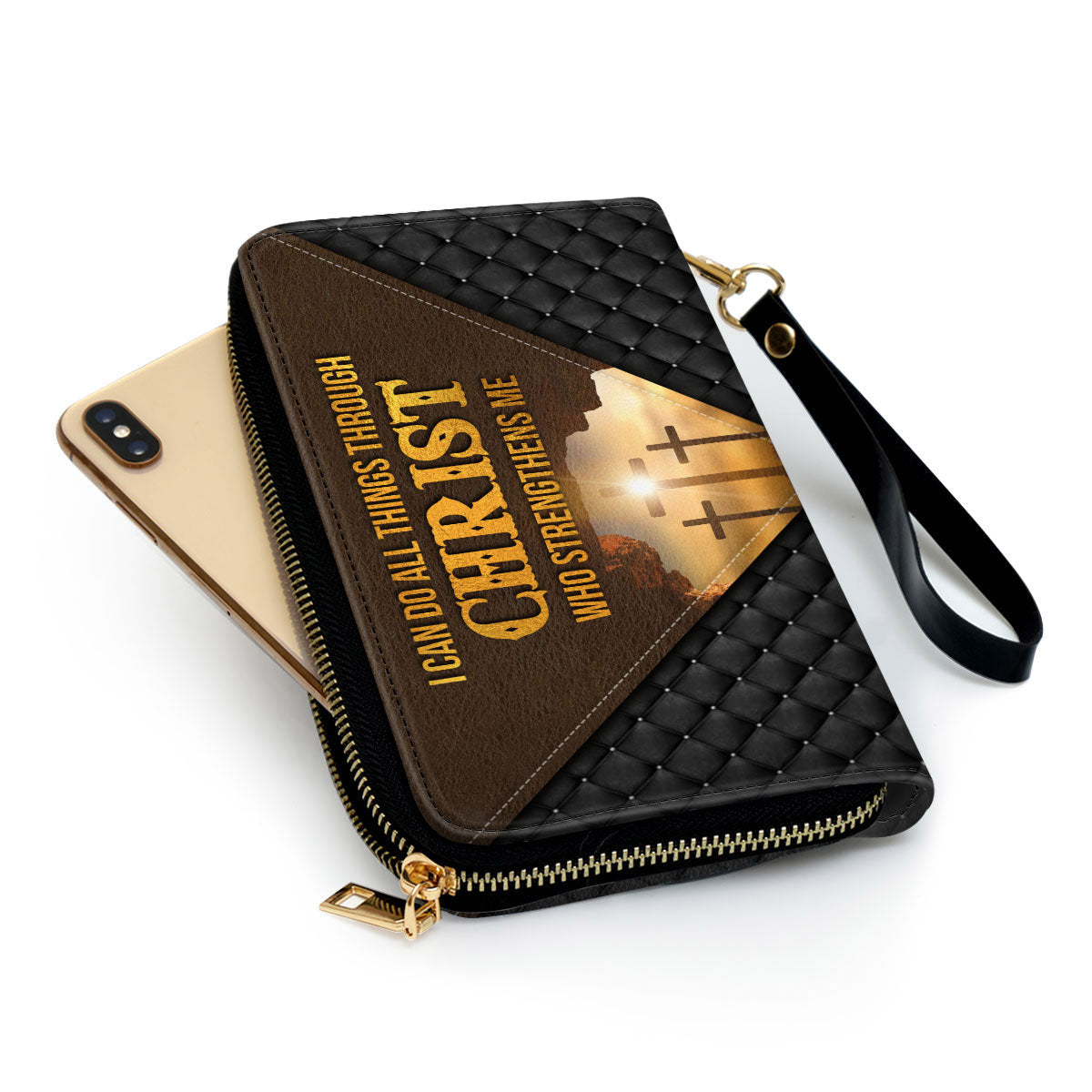 Limited I Can Do All Things Through Christ Clutch Purse For Women - Personalized Name - Christian Gifts For Women