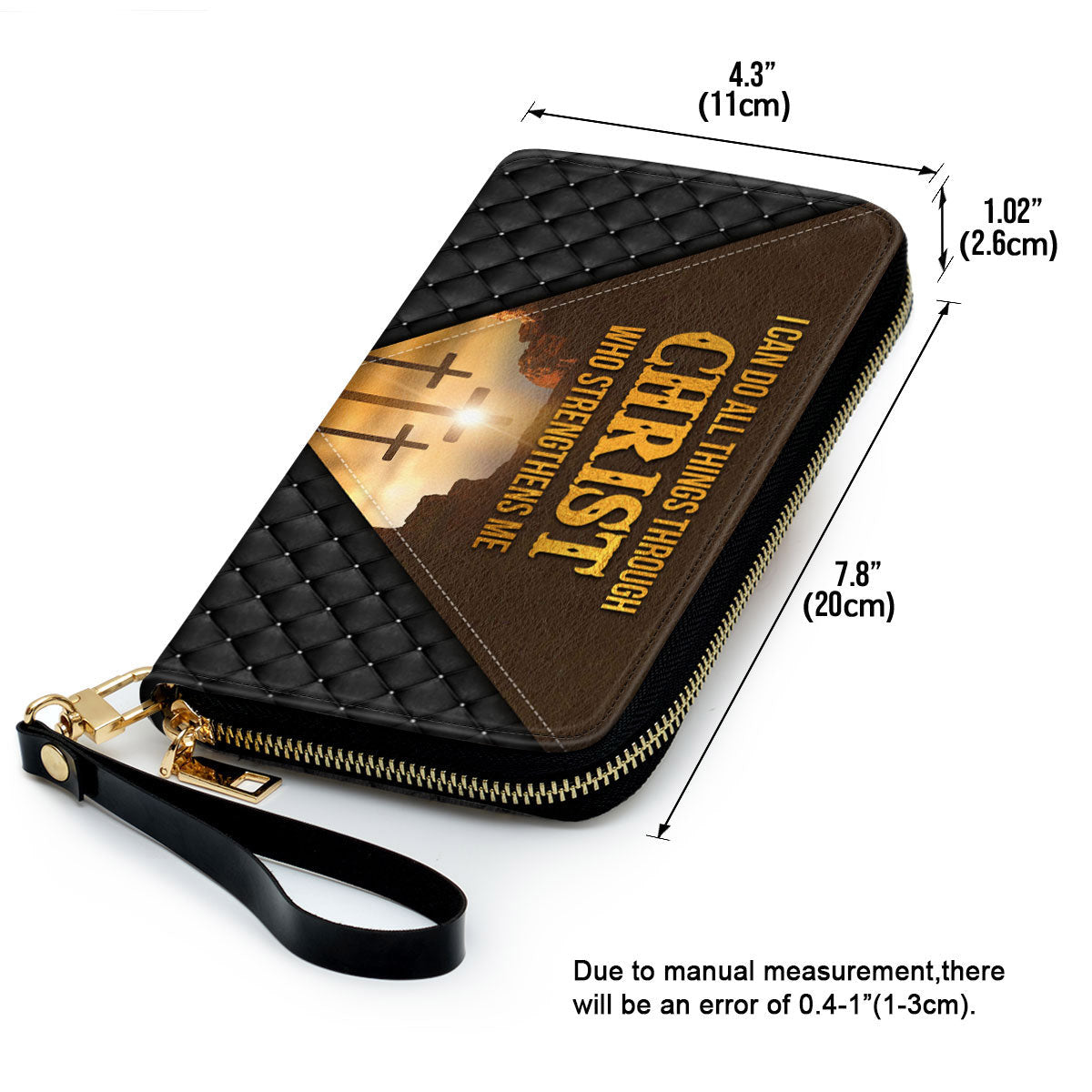 Limited I Can Do All Things Through Christ Clutch Purse For Women - Personalized Name - Christian Gifts For Women