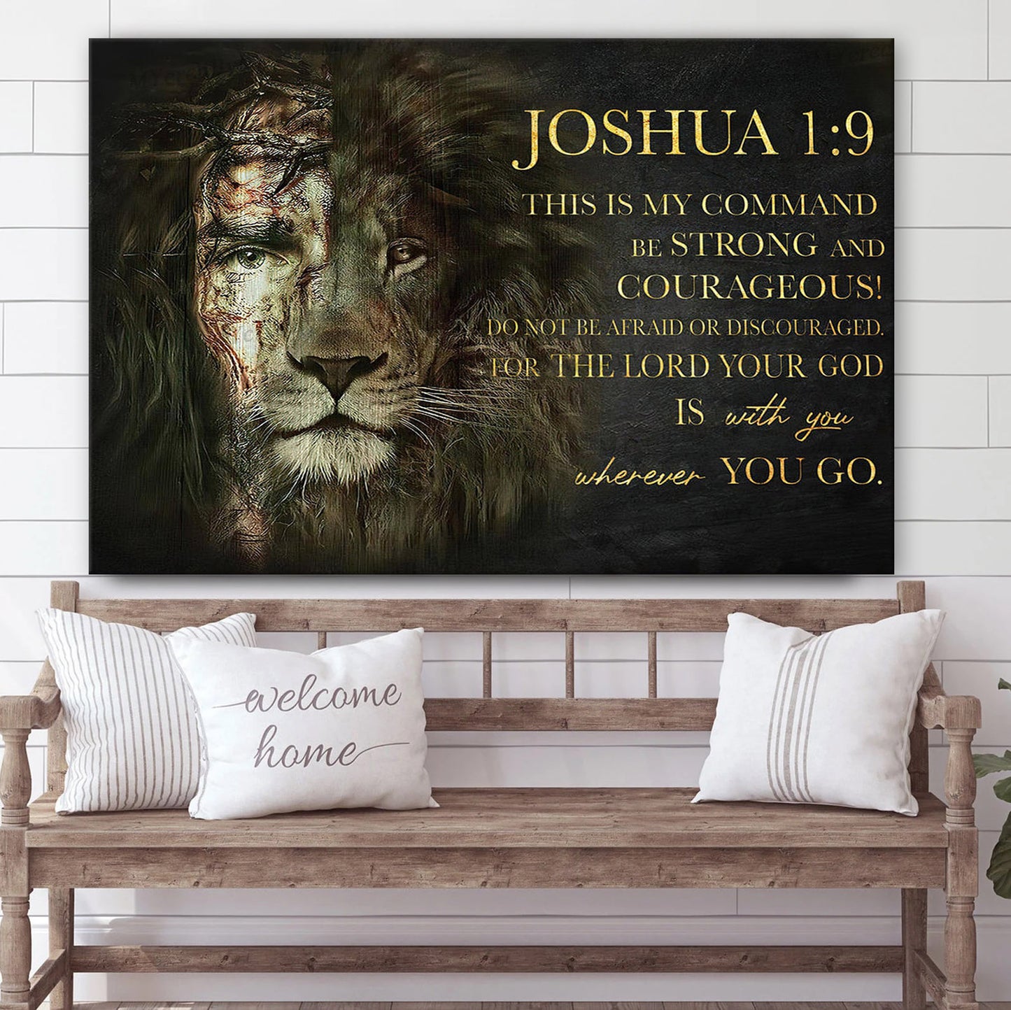 Lion And Jesus Canvas Wall Art Jesus Wall Art God Canvas - Jesus Canvas Pictures - Christian Wall Art