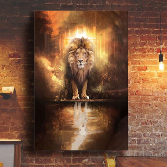 Lion And Lamb Lion And Lamb Picture Canvas Art - Bible Verse Canvas - Scripture Wall Art
