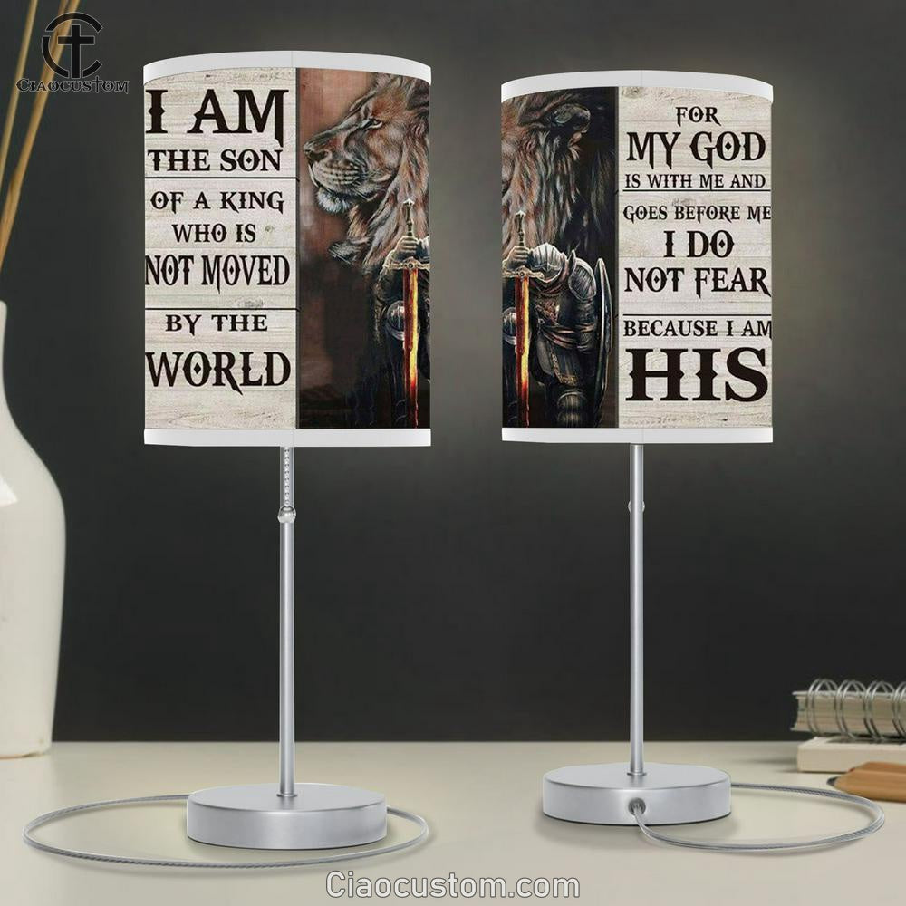Lion And Warrior Table Lamp I Am The Son Of A King Lamp Art Decor - Christian Room Decor