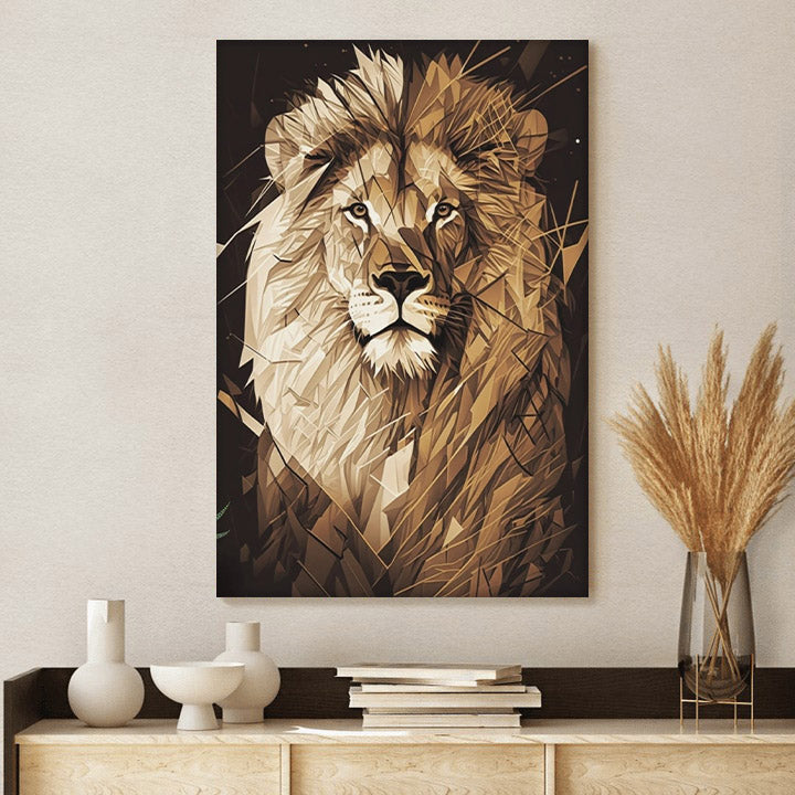 Lion Art 1 - Jesus Christ Canvas - Christian Wall Art