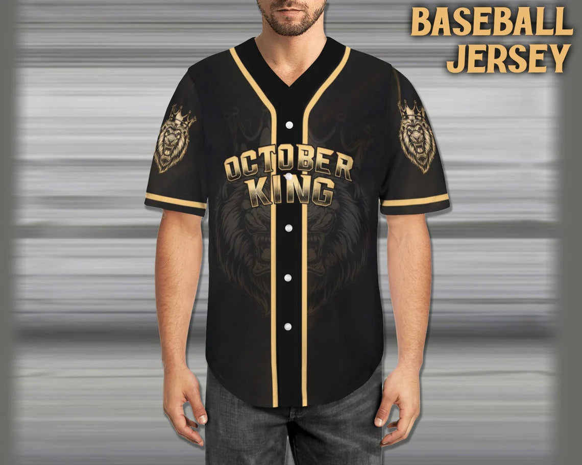 Lion Baseball Jersey - Who I Am Custom Printed 3D Baseball Jersey Shirt For Men and Women