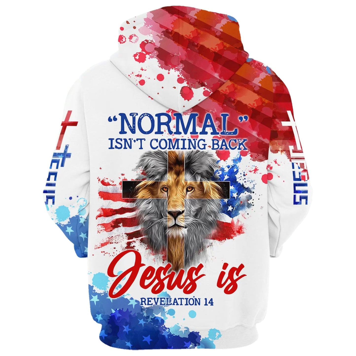 Lion Cross Normal Isn't Coming Back Jesus Is Hoodies - Jesus Hoodie - Men & Women Christian Hoodie - 3D Printed Hoodie