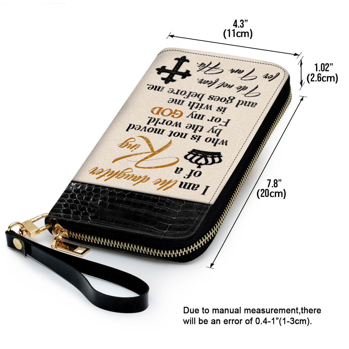 Lion I Am The Daughter Of A King Gifts For Religious Women Clutch Purse For Women - Personalized Name - Christian Gifts For Women