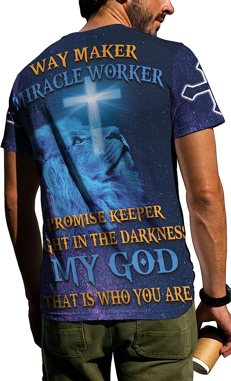 Lion Jesus Is My Savior Way Maker All Over Printed 3D T Shirt - Christian Shirts for Men Women