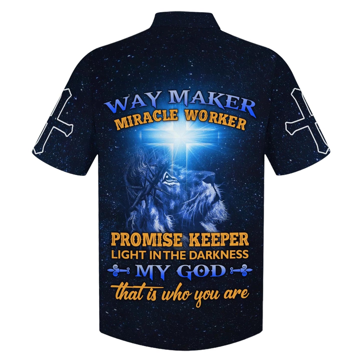Lion Jesus One Nation Under God Hawaiian Shirt - Best Hawaiian Shirts - Christian Hawaiian Shirt