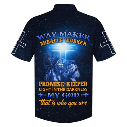 Lion Jesus One Nation Under God Hawaiian Shirt - Best Hawaiian Shirts - Christian Hawaiian Shirt