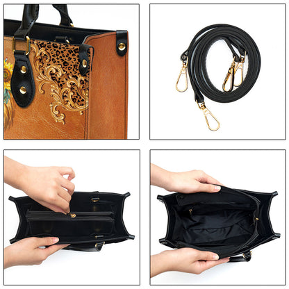 Lion Leather Handbag - God Is Within Her She Will Not Fall Leather Bag - Religious Gifts For Women - Women Pu Leather Bag