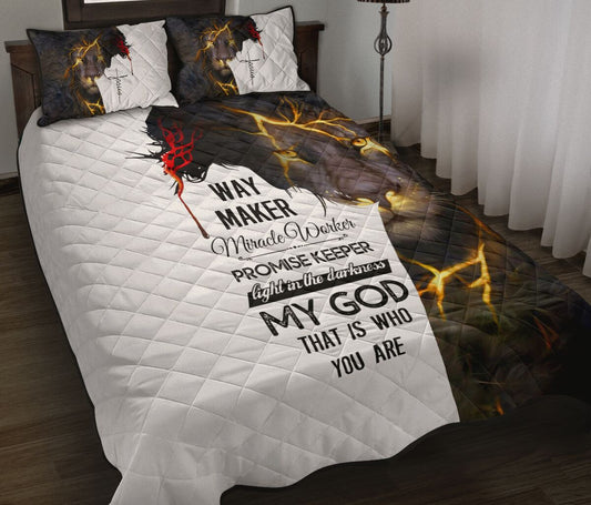 Lion My God Quilt Bedding Set - Christian Bedding Sets