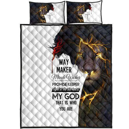 Lion My God Quilt Bedding Set - Christian Bedding Sets