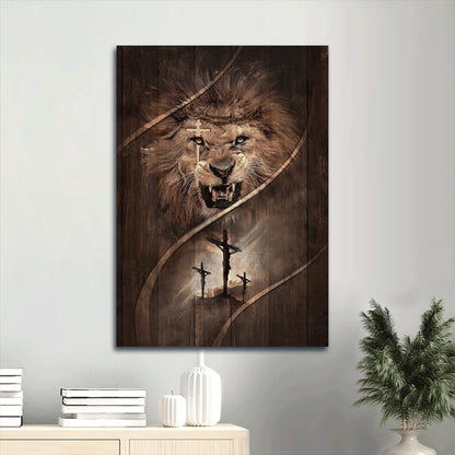 Lion Of Judah Canvas Wall Art - Lion Portrait Canvas - Gift For Christian