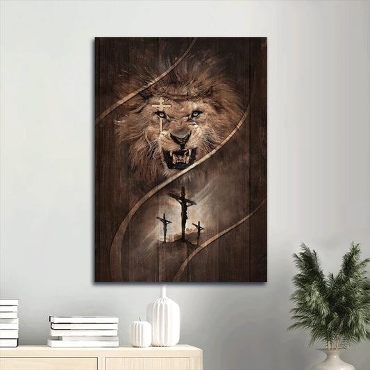 Lion Of Judah Canvas Wall Art - Lion Portrait Canvas - Gift For Christian