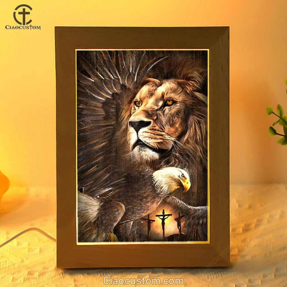 Lion Of Judah, Eagle Drawing, King Of Kings, Jesus Cross Frame Lamp