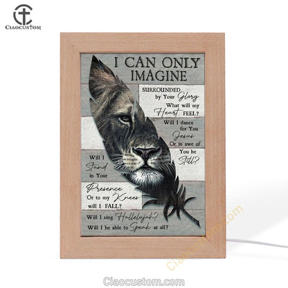 Lion Of Judah Feather I Can Only Imagine Frame Lamp