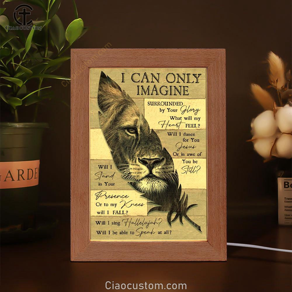 Lion Of Judah Feather I Can Only Imagine Frame Lamp