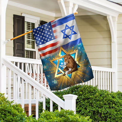 Lion Of Judah Flag Jewish American Flag - Outdoor House Flags - Decorative Flags