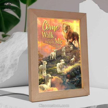 Lion Of Judah, Lamb Of God, Come Walk With Me Frame Lamp