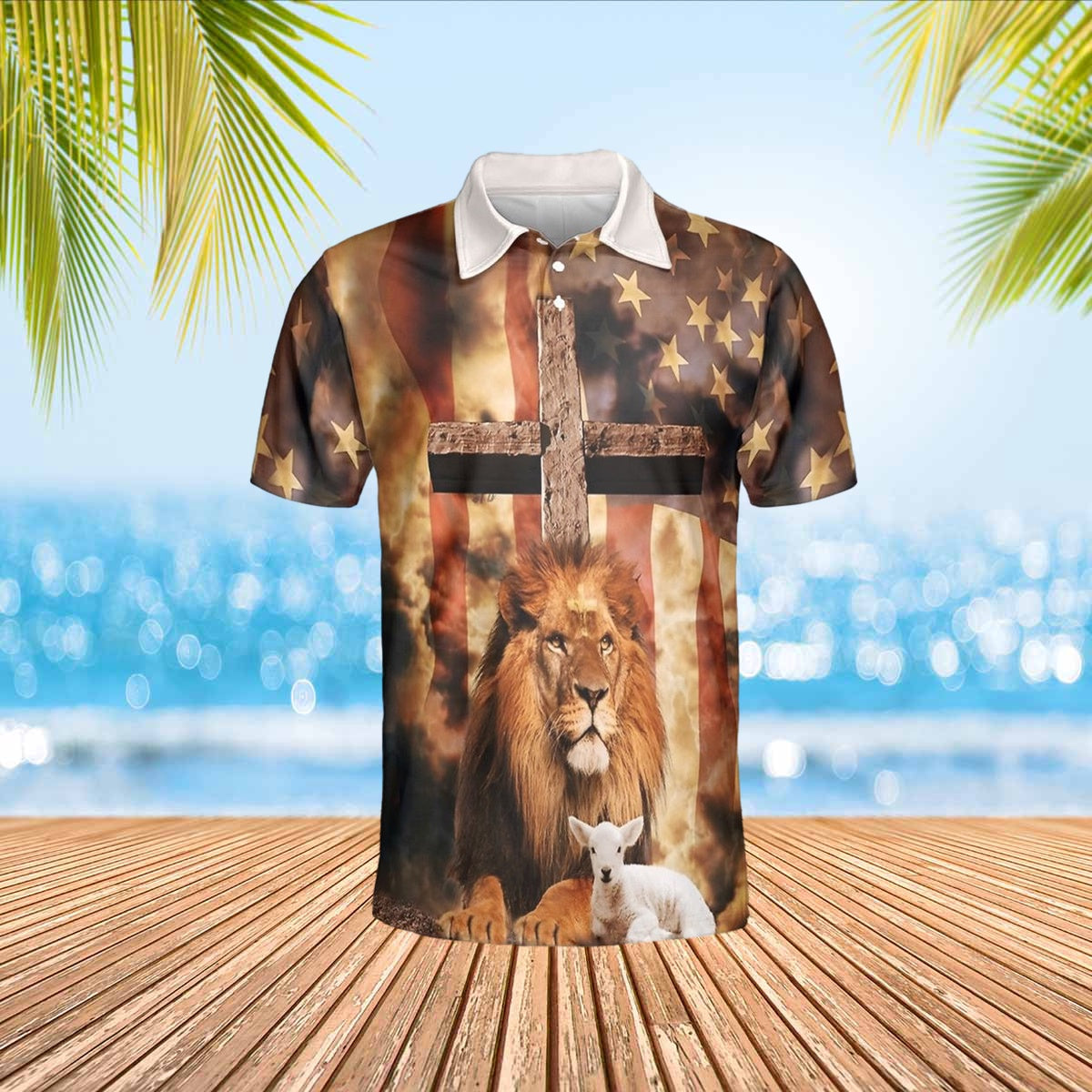 Lion Of Judah Lamb Of God Polo Shirts - Christian Shirt For Men And Women