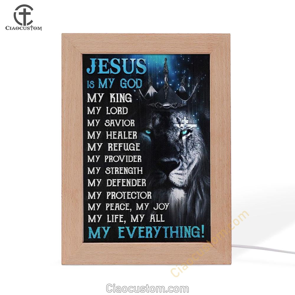 Lion Of Judah, Lion King, Jesus Cross, Jesus Is My God Frame Lamp