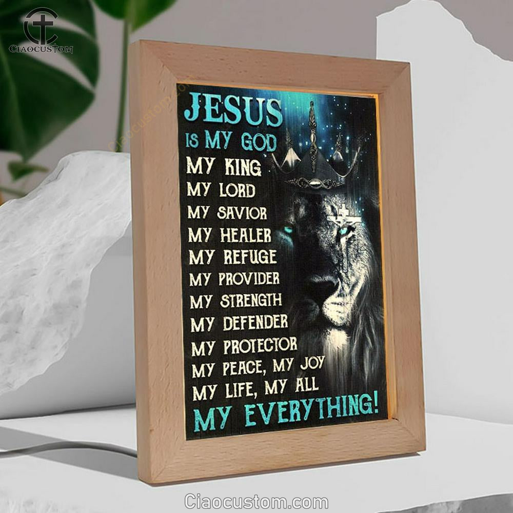 Lion Of Judah, Lion King, Jesus Cross, Jesus Is My God Frame Lamp