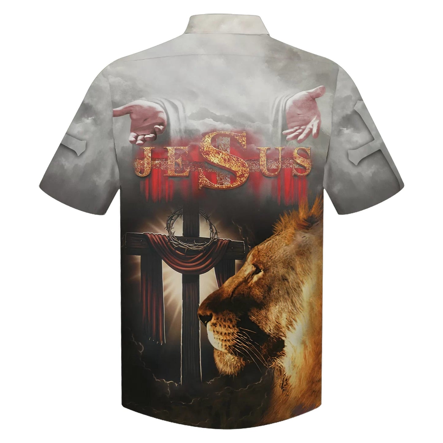 Lion Of Judah Lord God Christians Faith Bible Cross Hawaiian Shirts - Christian Hawaiian Shirt - Hawaiian Shirts For Men