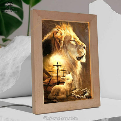 Lion Painting, Lamb Drawing, Cross, Lion Of Judah Frame Lamp