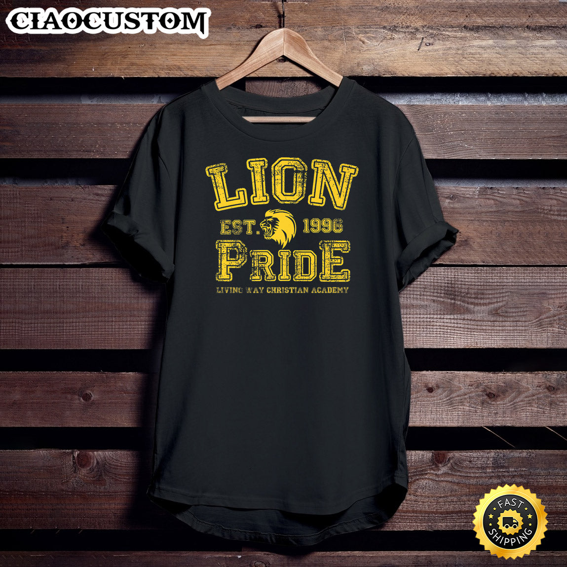 Lion Pride - Living Way Christian Academy Established 1996 Premium T-Shirt - Christian Shirt