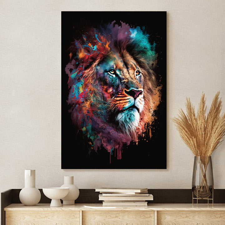 Lion Printable Decor Art Lion - Jesus Christ Canvas - Christian Wall Art