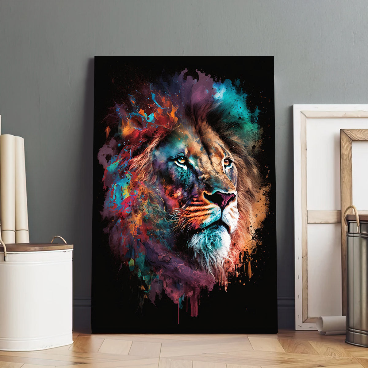 Lion Printable Decor Art Lion - Jesus Christ Canvas - Christian Wall Art