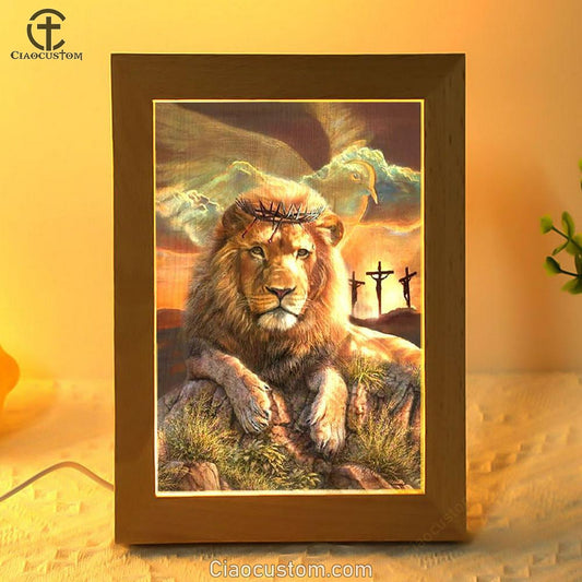 Lion Rock Mountain Crown Of Thorn Frame Lamp