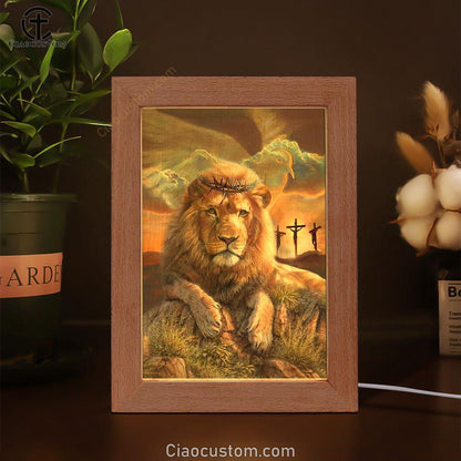 Lion Rock Mountain Crown Of Thorn Frame Lamp