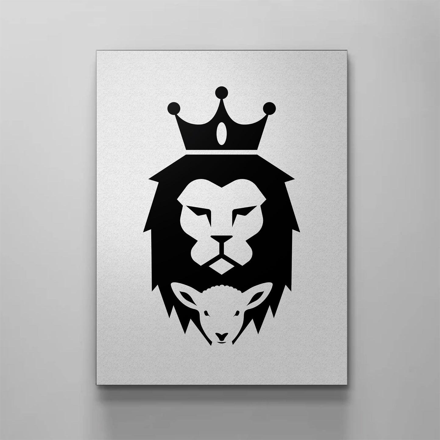 Lion & The Lamb Canvas - Religious Canvas Art - Christian Canvas Wall Art - Ciaocustom